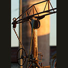 Crane and silo
