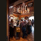 Convivial gathering at the tasting bar